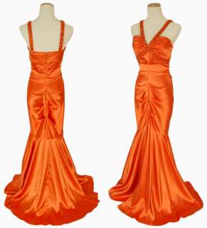 XSCAPE $180 Orange Women Prom Ball Evening Formal Dress  