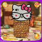 Nerd Glasses Geek Nerdy Big Head Hello Kitty Case Cover iPhone 4 4S 16 