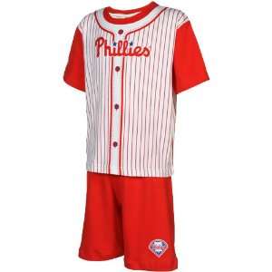  MLB Majestic Philadelphia Phillies Toddler Red Pinstripe 2 