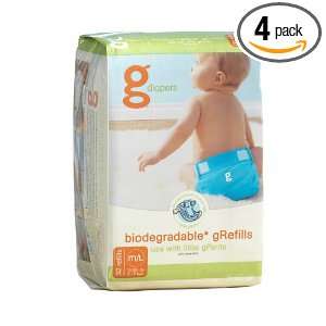  gDiapers Biodegradable Diapers Refills, Medium/Large, 32 