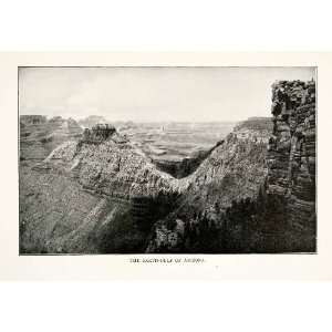  1902 Print Grand Canyon Archaic Earth Gulf Arizona Gorge 