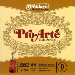  DAddario Pro Arte Viola Single D String, Medium Scale 