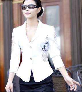   Lace Sleeve Armpit Casual Slim Suits OL Blazer Jackets 8820#  