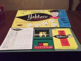 VINTAGE 1956 YAHTZEE DICE GAME E.S LOWE COMPLETE  