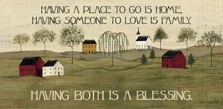 Blessing Saltbox House Dotty Chase Framed Picture Art  