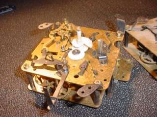 Vintage Brass Hamilton Hermle Clock Movement Repair Parts / Steam Punk 