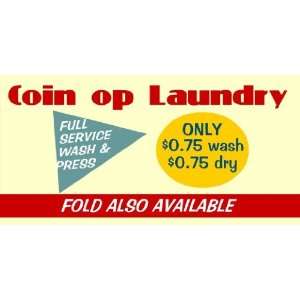  3x6 Vinyl Banner   Coin Op Laundry 