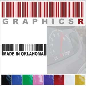 Sticker Decal Graphic   Barcode UPC Pride Patriot Made In Oklahoma OK 