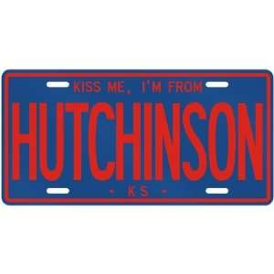   AM FROM HUTCHINSON  KANSASLICENSE PLATE SIGN USA CITY