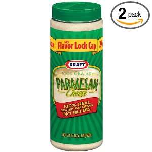 Kraft Grated Parmesan, 24 Ounce Plastic Canister (Pack of 2)  