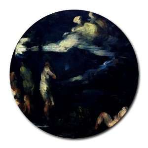  More Bathers by Paul Cezanne Round Mouse Pad Office 