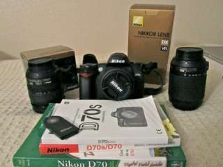Nikon D70 6.1 MP Digital SLR Camera   Black (Kit w/ 18 70mm Lens, 50mm 