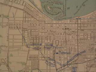 Louisville Munfordsville KY Civil War Map c. 1893 folio  