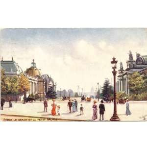   Postcard Le Grand and Le Petit Palais   Paris France 