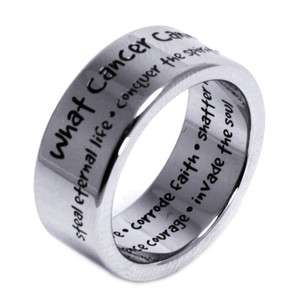 What Cancer Cannot Do Stainless Steel Ring Size 6 9  