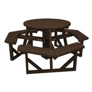  Recycled Park Lane Outdoor Patio Round Picnic Table 