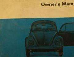 VW 1969 Bug owners manual Beetle volkswagen  