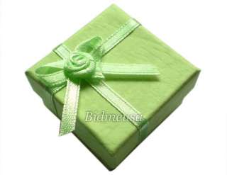 24 Wholesale Lot Green Paper Ring Earring Gift Box Case  