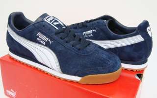 PUMA ROMA PIGSUEDE UNDERLAY 2 MENS ATHLETIC SHOES NAVY 353422 01 