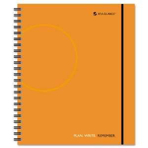 AT A GLANCE   Planning Notebook With Reference Calendar, 9 1/4 x 11 