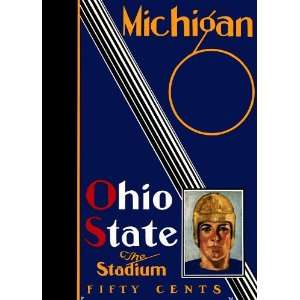 1930 Ohio State Buckeyes vs. Michigan Wolverines 22 x 30 Canvas 