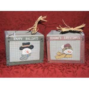   Snowman Boxes ~ Set of 2 ~ Great for Gift Baskets