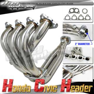 CIVIC/CRX/DEL SOL D SERIES STAINLESS STEEL 4 2 1 HEADER  