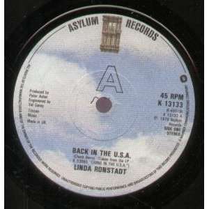   IN THE USA 7 INCH (7 VINYL 45) UK ASYLUM 1978 LINDA RONSTADT Music