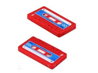 Red Retro Cassette Tape Silicone Case Cover iPhone 3G 3GS  