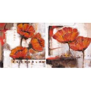  Home Decor Full Blooming 1 oil painting  2 pieces Painted Wall 