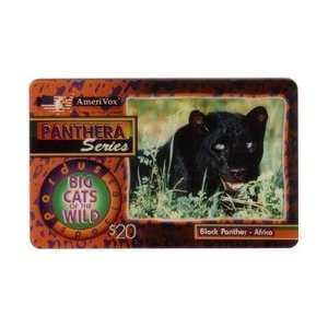 Collectible Phone Card $20. Black Panther   Africa (Panthera Series 