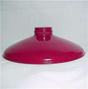 Metal Cone Lamp Light Shade Pendant 2.25 X 10 Red Porcelain Industrial 