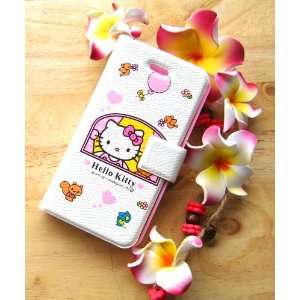 hello kitty window flip leather case for iphone 4 4G with retail box 