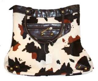 Womens Western Cow Hide Print Purse / Hand Bag  