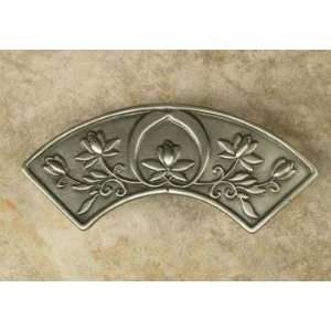  Asian Lotus Flower Cabinet Pull In Pewter