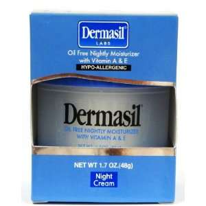  Dermasil Night Cream, Oil free Nightly Moisturizer 1.7 Oz 