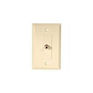    Decorator Style 1GHz F Connector Wall Plate   Whi Electronics