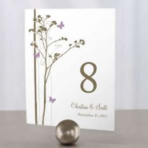  Personalized Romantic Butterfly Wedding Table Numbers 