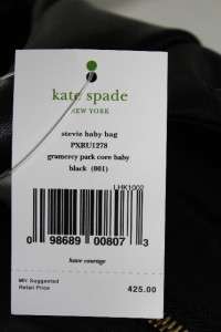 KATE SPADE Gramercy Park Core Black Nylon Stevie BABY Diaper BAG Tote 
