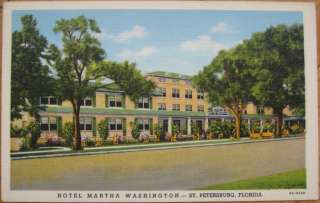 1940 Linen PC Hotel Martha Washington St Petersburg FL  