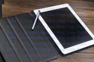 Black Genuine Leather Case Cover f. Apple iPad 2 PF0348  