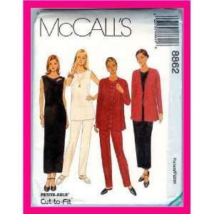  McCalls Sewing Pattern 8862 Misses Dress, Jacket & Tunic 
