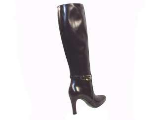 NEW Authentic GUCCI Viloet High Heel Buckle Boots 10  