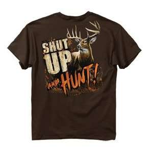Buck Wear Inc Shut Up&Hunt Deer T Shirt Dark Chocolate 2x With Vibrant 