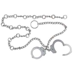  Waist Chain, Linked Cuffs, Nickel Finish