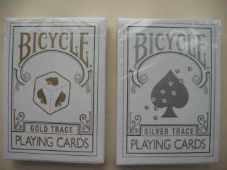   New Rare TRACE Decks 1 GOLD, 1 SILVER Bicycle Playing Cards  