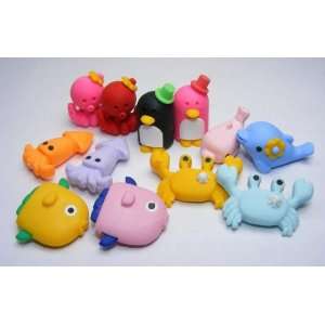  Iwako Japanese Eraser / Animal / Sea Mate / 12PCS Toys & Games