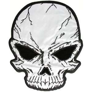  Reflective Large Cracked Skull Patch, 8x10 inch, large 