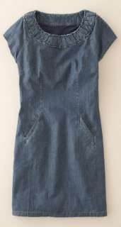 New Boden Denim Cord Casual Dress UK 6R 8L  