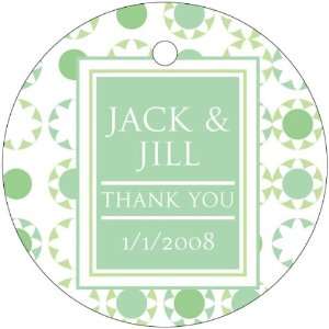 Wedding Favors Green Spring Theme Circle Shaped Personalized Thank You 
